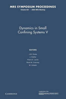 Dynamics in Small Confining Systems V: Volume 651