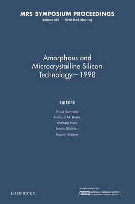 Amorphous and Microcrystalline Silicon Technology - 1998: Volume 507