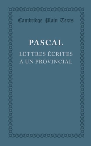 Lettres écrites a un provincial