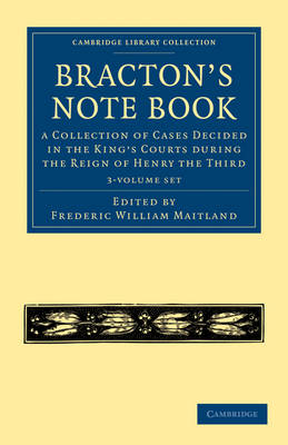 Bracton's Note Book 3 Volume Paperback Set