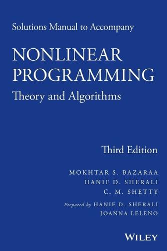 Solutions Manual to accompany Nonlinear Programming