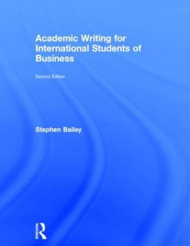 Academic Writing for International Students of Business