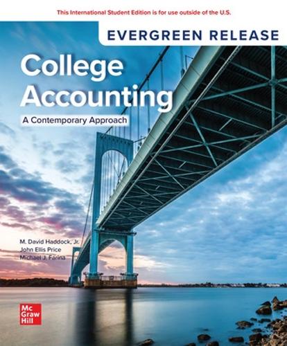 College Accounting (A Contemporary Approach): 2026 Release ISE