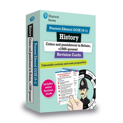 Pearson REVISE Edexcel GCSE History Crime & Punishment in Britain Revision Cards incl. online revision and quizzes - for 2025 exams