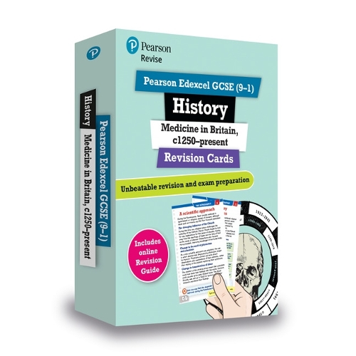 Pearson REVISE Edexcel GCSE History Medicine in Britain Revision Cards incl. online revision - for 2026, 2027 exams