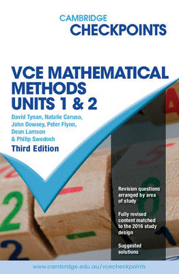 Cambridge Checkpoints: Cambridge Checkpoints VCE Mathematical Methods Units 1 and 2