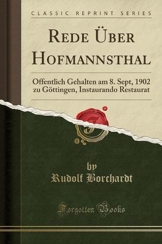 Rede UEber Hofmannsthal