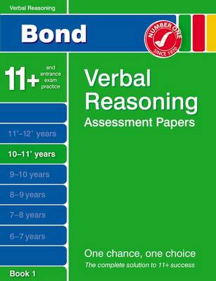 Bond Verbal Reasoning Assessment Papers 10-11+ Years Book 1