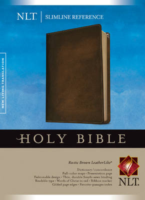 NLT Slimline Reference Bible, Rustic Brown