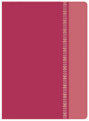 RVR 1960 Biblia de Estudio Holman, fucsia/rosado con filigrana simil piel, con indice