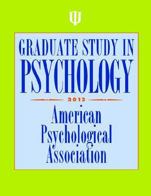 Graduate Study in Psychology 2013