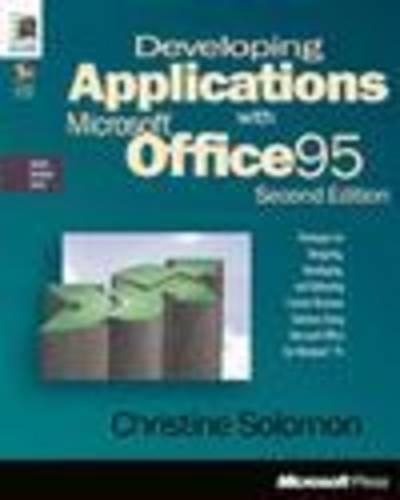 Developing Applications with Microsoft Office for Windows 95
