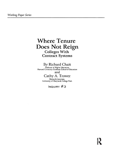 Where Tenure Does Not Reign