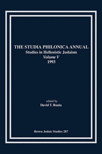 The Studia Philonica Annual V, 1993