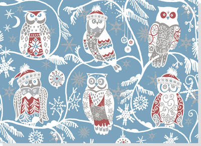 Deluxe Boxed Christmas Cards: Santa Owls