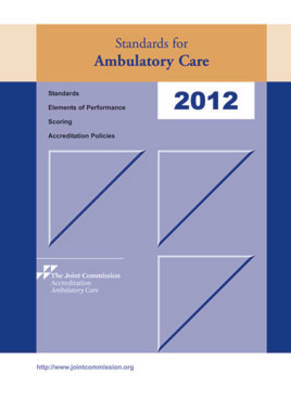 2012 Standards for Ambulatory Care