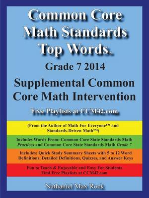 Common Core Math Standards Top Words Grade 7 2014 Supplemental Common Core Math Intervention