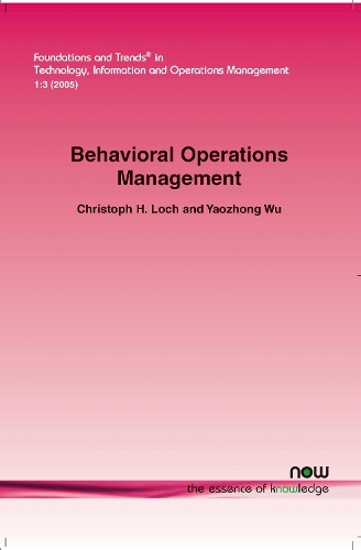 Behavioral Operations Management