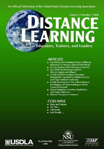Distance Learning Vol 15 Issue 1