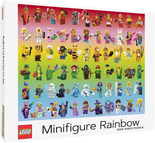 Image of Lego Minifigure Rainbow 1000 Piece Jigsaw Puzzle