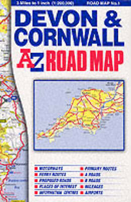 Devon and Cornwall Road Map