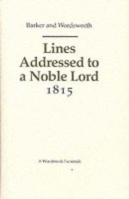 Lines Addressed to a Noble Lord 1815
