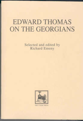 Edward Thomas on the Georgians