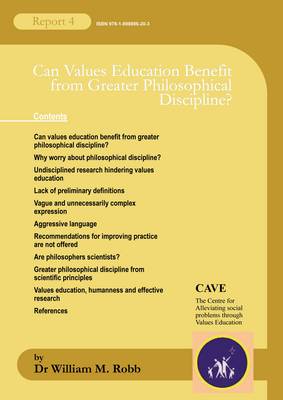 Can Values Education Benefit from Greater Philosophical Discipline?