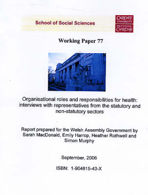 Organisational Roles and Responsibilities for Health - Interviews with Representatives from Statutory and Non - Statutory Sectors