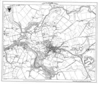 Lanark 1858 Heritage Cartography Victorian Town Map
