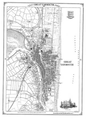 Great Yarmouth 1883 Heritage Cartograhy Victorian Town Map