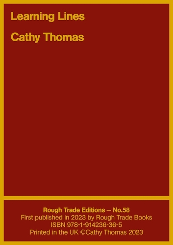 Learning Lines: Two Short Stories - Cathy Thomas (RT#58)