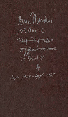 Brice Marden - Notebook Sept. 1964-Sept. 1967