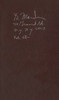 Brice Marden - Notebook Feb. 1968-
