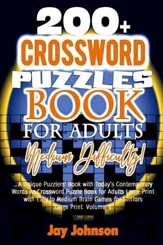 200+ Crossword Puzzle Book for Adults Medium Difficulty!