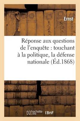 Rï¿½ponse Aux Questions de l'Enquï¿½te