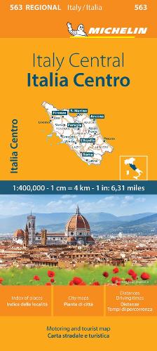 Italy Centre - Michelin Regional Map 563