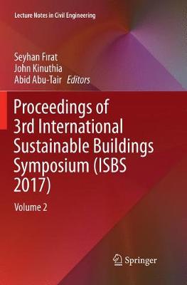 Proceedings of 3rd International Sustainable Buildings Symposium (ISBS 2017)