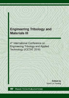Engineering Tribology and Materials III