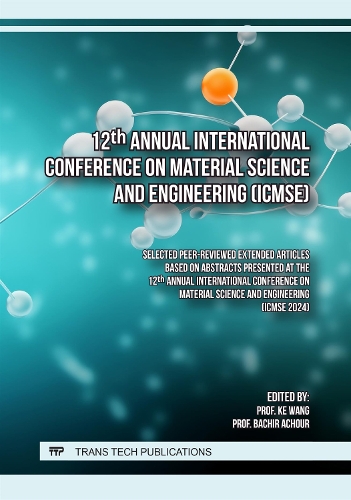 12th Annual International Conference on Material Science and Engineering (ICMSE)