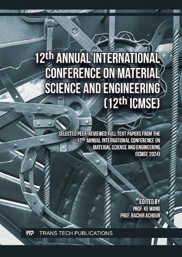 12th Annual International Conference on Material Science and Engineering (12th ICMSE)