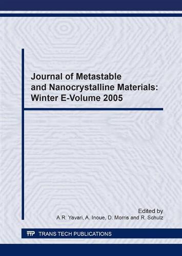 Journal of Metastable and Nanocrystalline Materials: Winter e-volume 2005