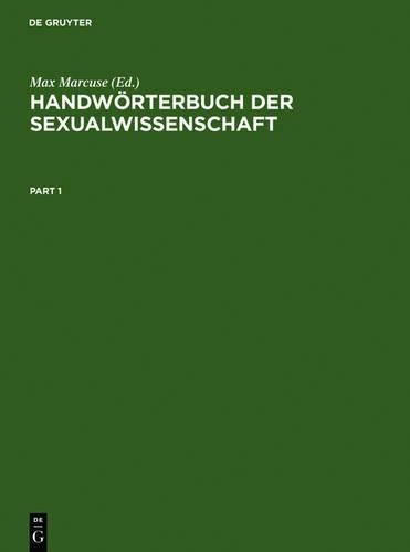 Handwörterbuch Der Sexualwissenschaft