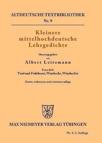 Kleinere mittelhochdeutsche Lehrgedichte