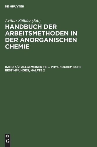Allgemeiner Teil. Physikochemische Bestimmungen, Hälfte 2