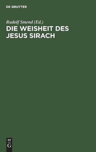 Die Weisheit Des Jesus Sirach