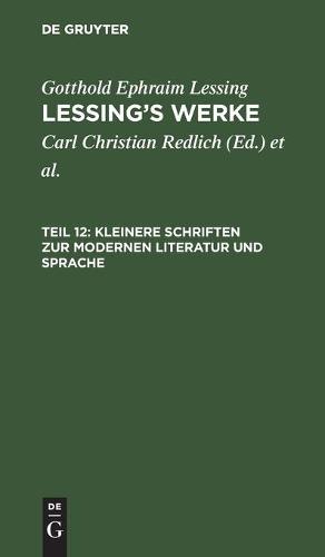 Kleinere Schriften Zur Modernen Literatur Und Sprache