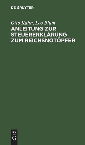 Anleitung Zur Steuererklärung Zum Reichsnotöpfer