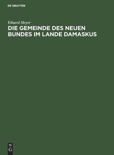Die Gemeinde Des Neuen Bundes Im Lande Damaskus