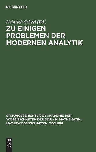 Zu Einigen Problemen Der Modernen Analytik